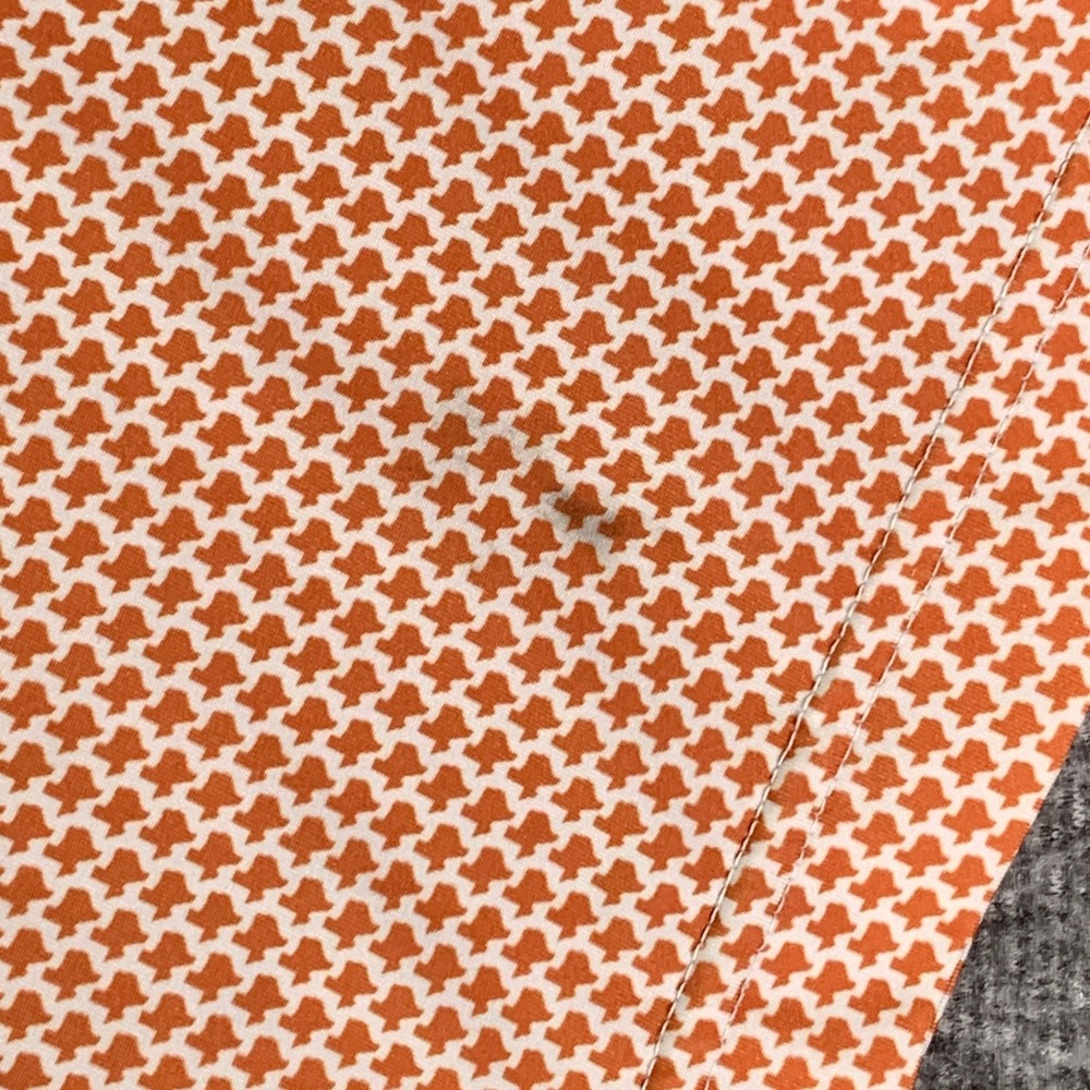 Rhoback Polo Men 2XL Orange Texas Print Golf Performance Preppy Modern - Picture 5 of 10